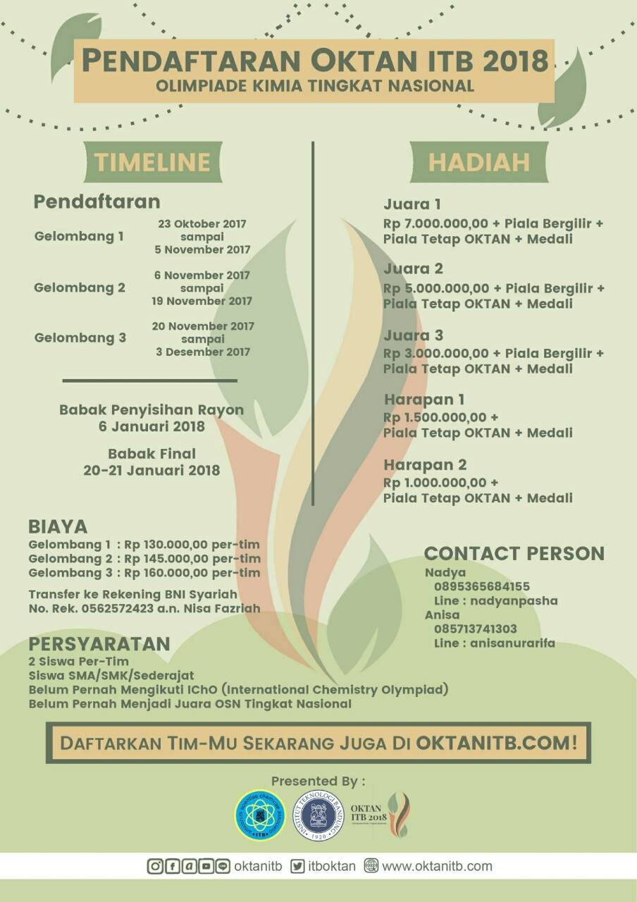 Pendaftaran OKTAN ITB 2018