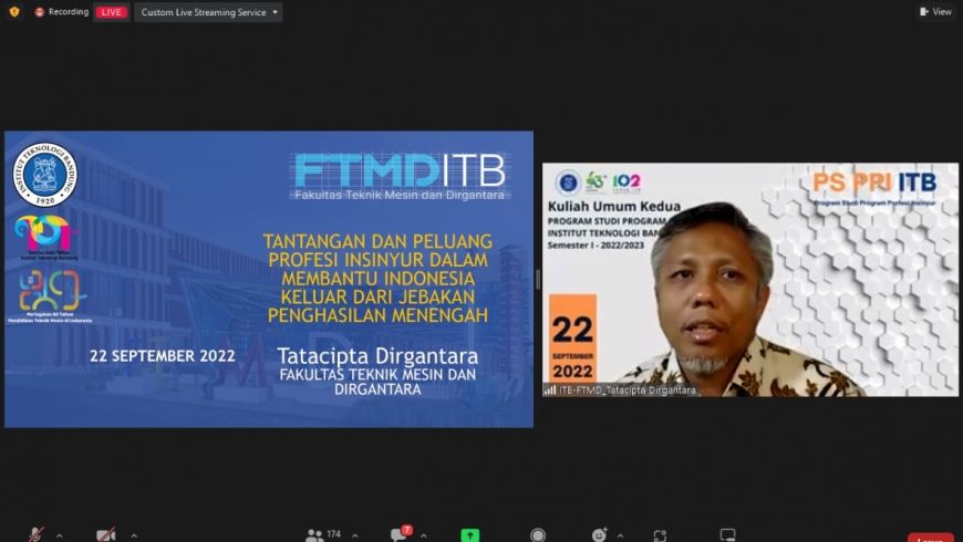 Prof. Tatacipta dan PT Semen Padang Berikan Kuliah Umum untuk Mahasiswa Program Profesi Insinyur ITB