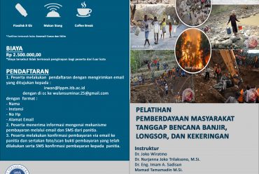 Pelatihan Pemberdayaan Masyrakat Tanggap Bencana Banjir, Longsor dan Kekeringan