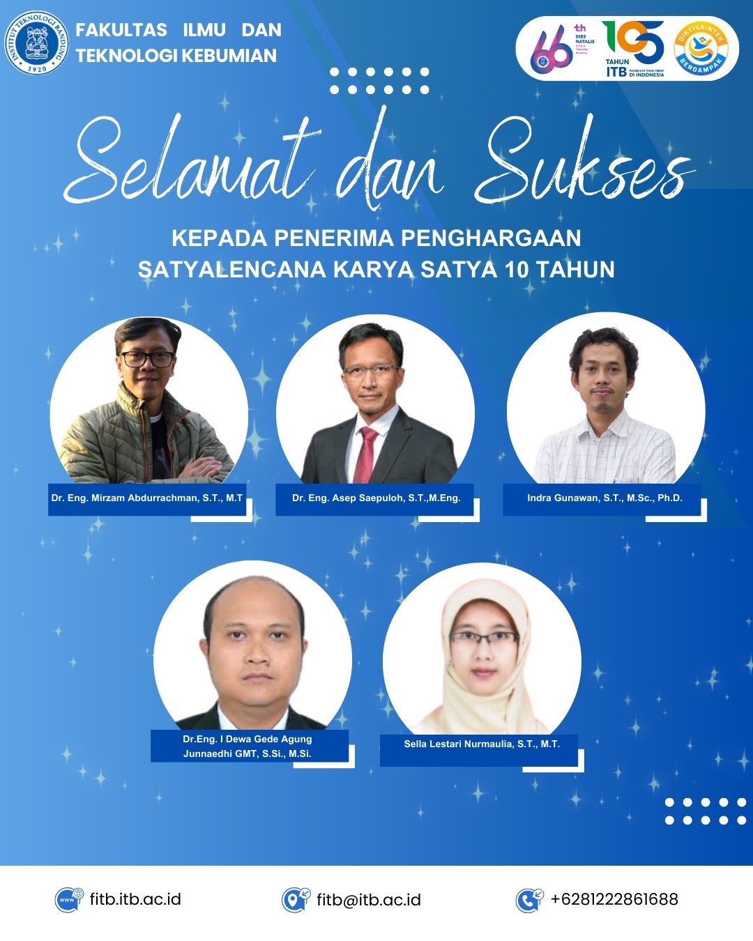Recipient of the 10-Year Satyalencana Karya Satya Award