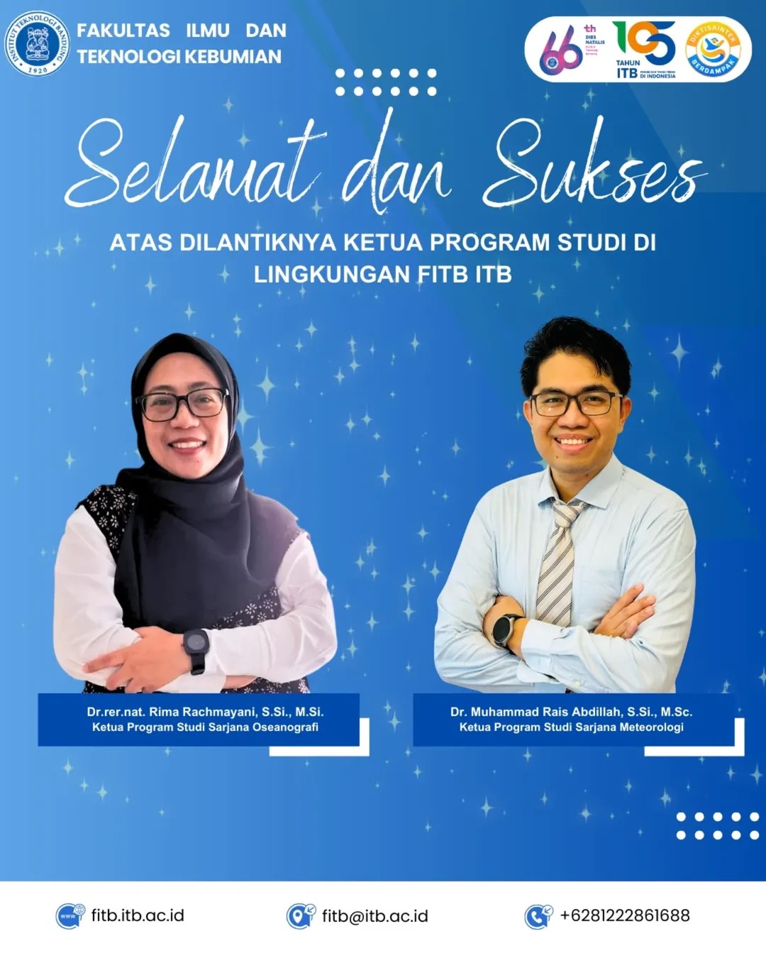 Selamat Atas Dilantiknya Ketua Program Studi di Lingkungan FITB ITB