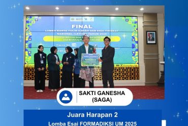 Congratulations on Winning 2nd Place in the 2025 FORMADIKSI UM Essay Competition