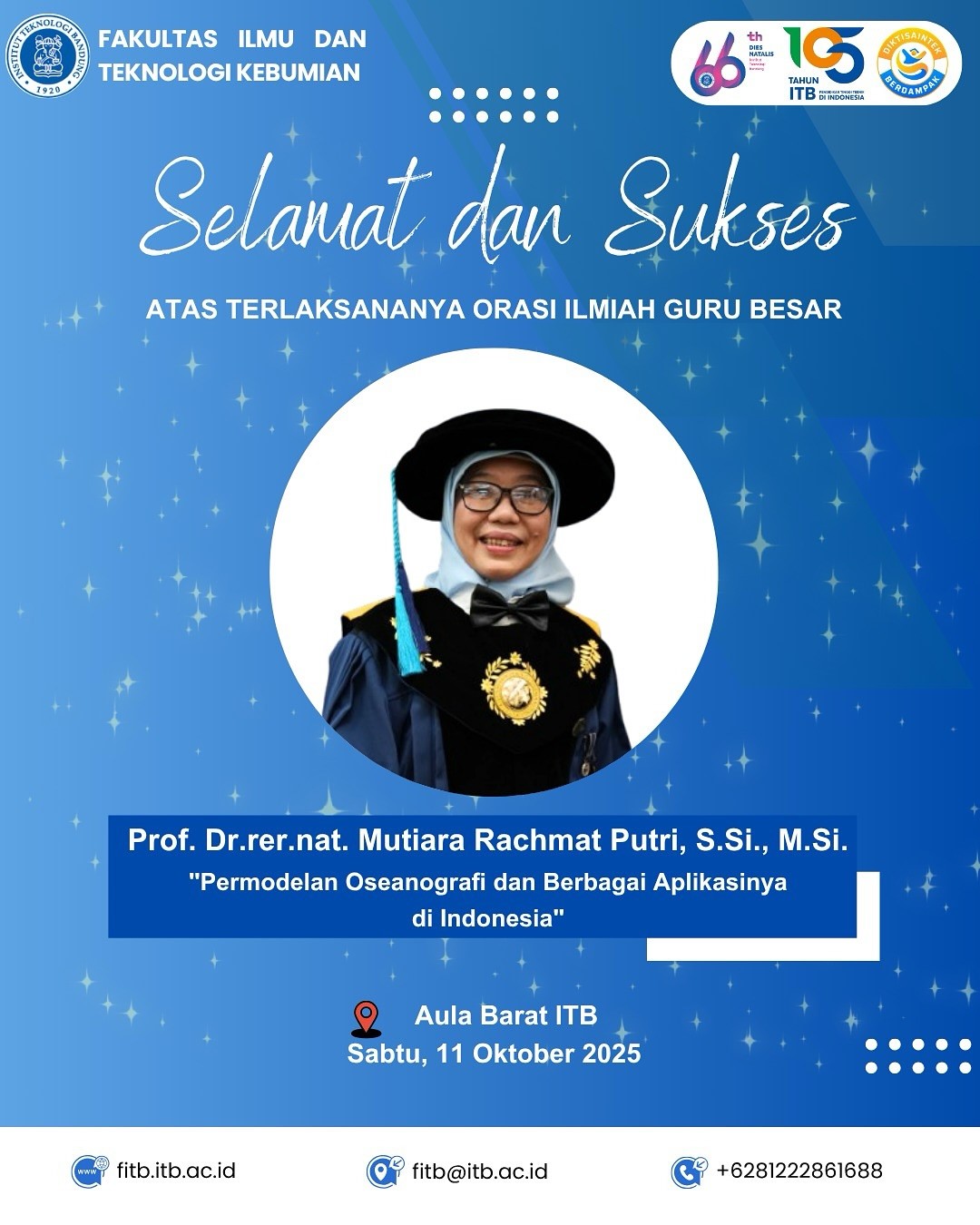 Selamat dan Sukses Atas Terlaksananya Orasi Ilmiah Guru Besar