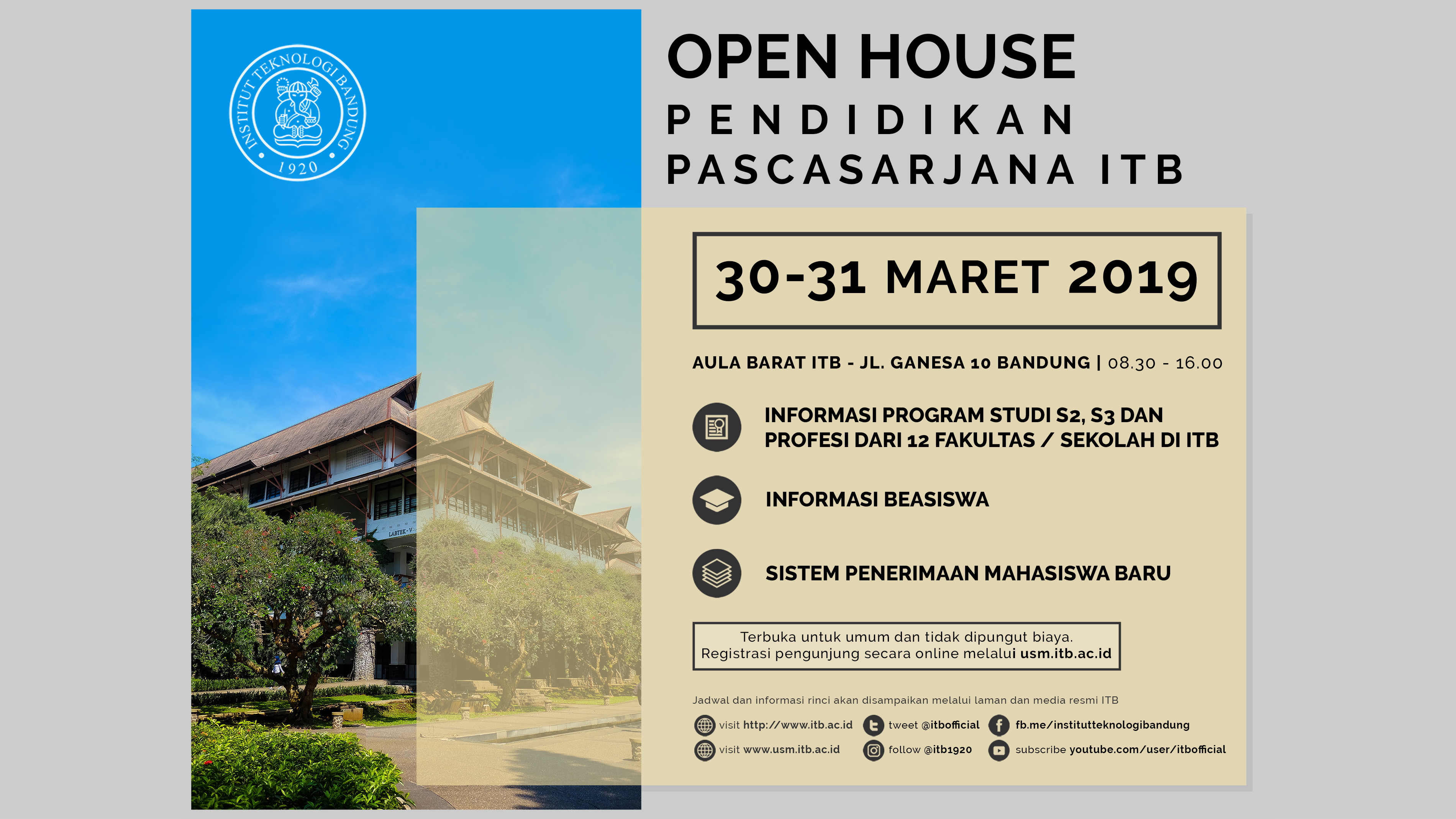 Open House Pendidikan Pascasarjana ITB 2019