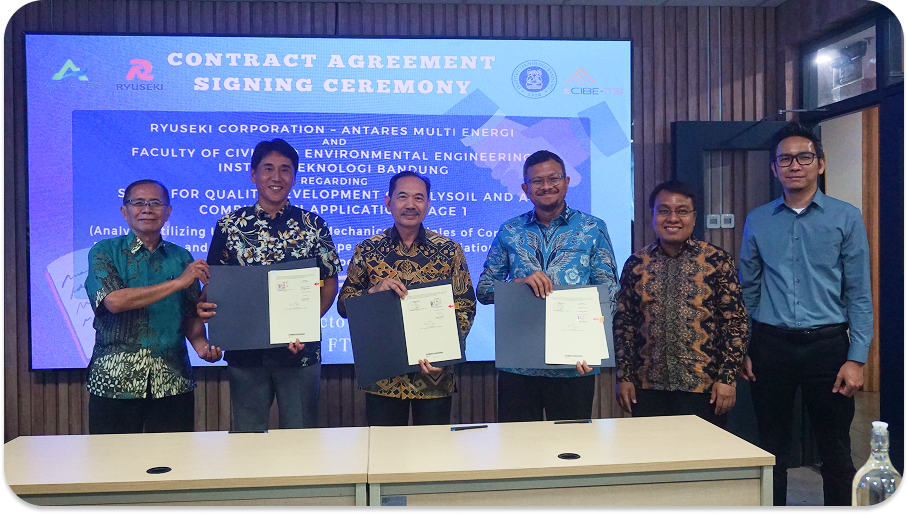 FTSL ITB Tandatangani Kontrak Kerja Sama Penelitian dengan Ryuseki Corporation dan Antares Multi Energi
