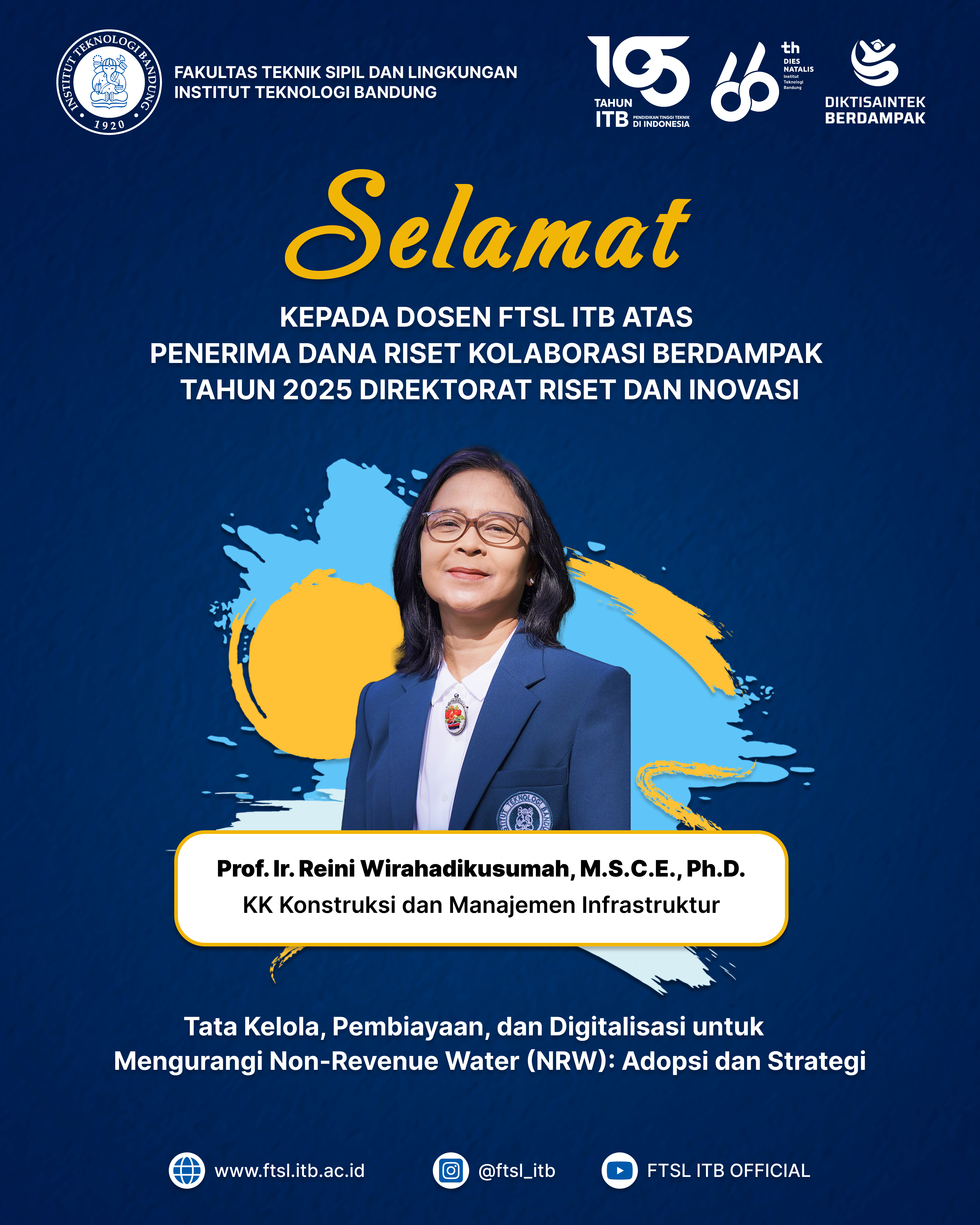 Dosen FTSL ITB Raih Dana Riset Kolaborasi Berdampak 2025