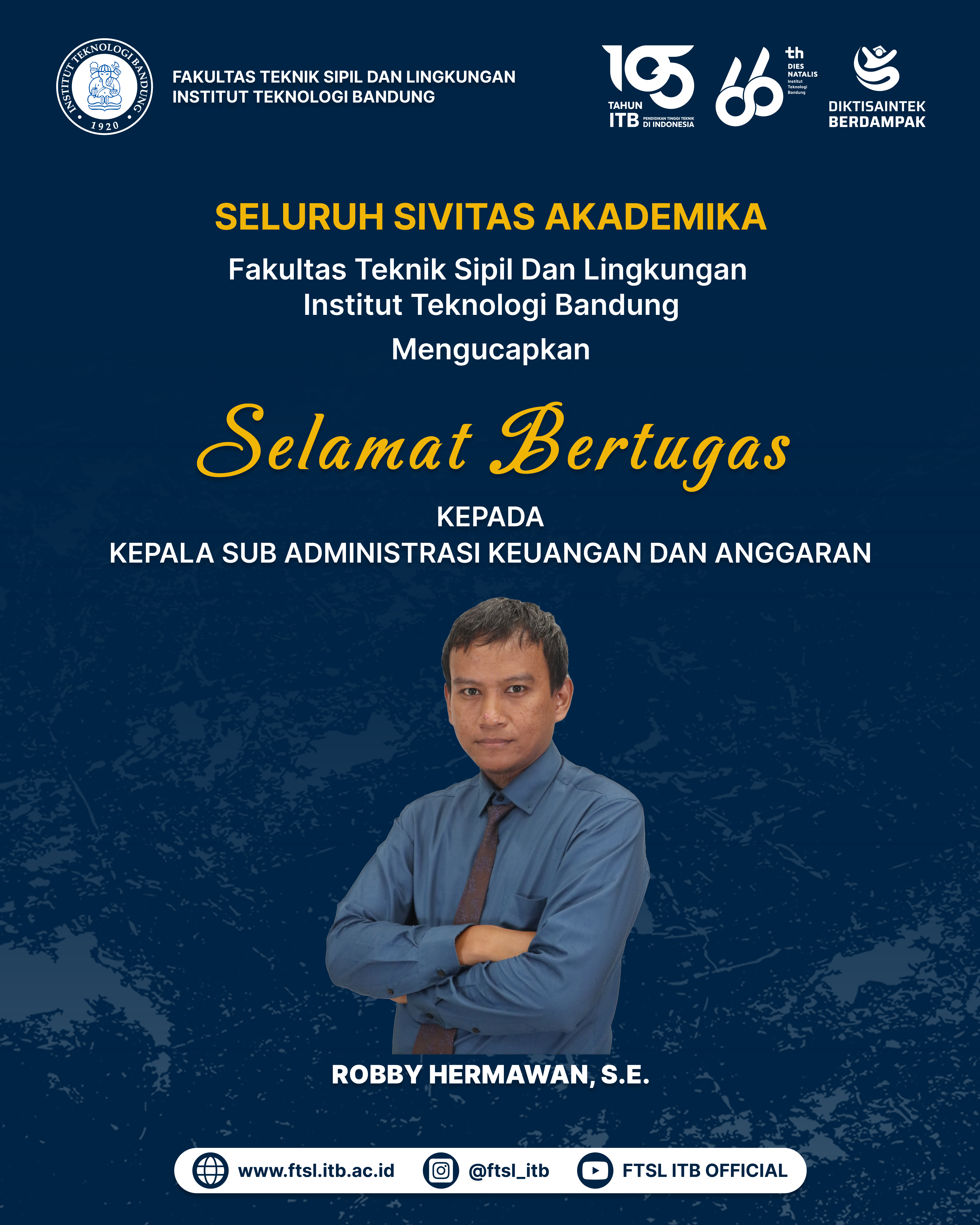 FTSL ITB Ucapkan Selamat Bertugas kepada Kepala Sub Administrasi Keuangan dan Anggaran