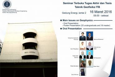 Open Seminar for ITB Geophysical Engineering Final Projects and Theses