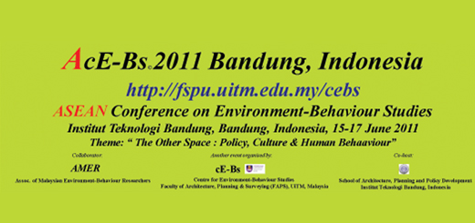 SAPPK Co-host The 2nd ASEAN Conference on Environment-Behaviour Studies (ACE-BS)