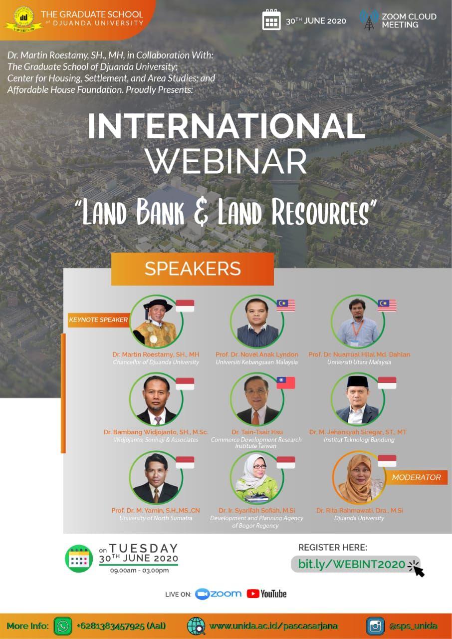 Mohammad Jehansyah Siregar Menjadi Pemicara dalam Land Bank & Land Resources International Webinar