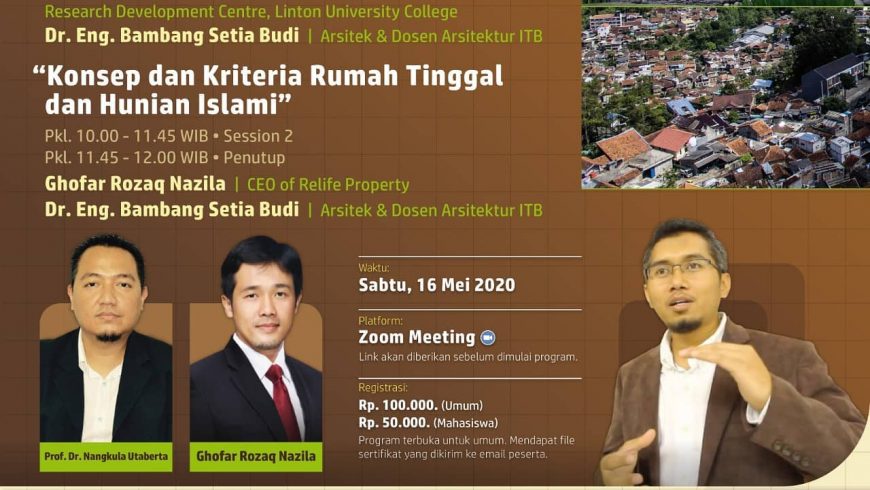 “Konsep dan Kriteria Rumah Tinggal dan Hunian Islami” oleh Ghofar Rozaq Nazila dan Bambang Setia Budi