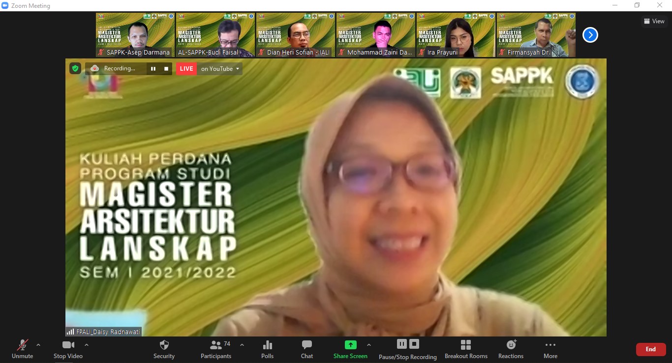 Kuliah Perdana Program Studi Magister Arsitektur Lanskap ITB – Program ...