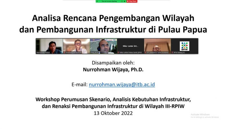 Dosen ITB menjadi Narasumber Workshop untuk Penyusunan Dokumen RPIW Pulau Papua