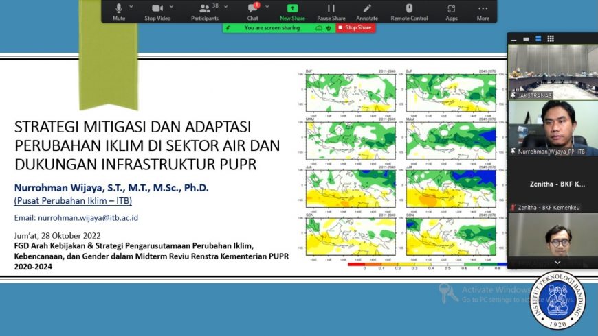 Strategi Mitigasi dan Adaptasi Perubahan Iklim  dalam FGD Arah Kebijakan dan Strategi Pengarusutamaan Perubahan Iklim, Kebencanaan, dan Gender Kementerian PUPR