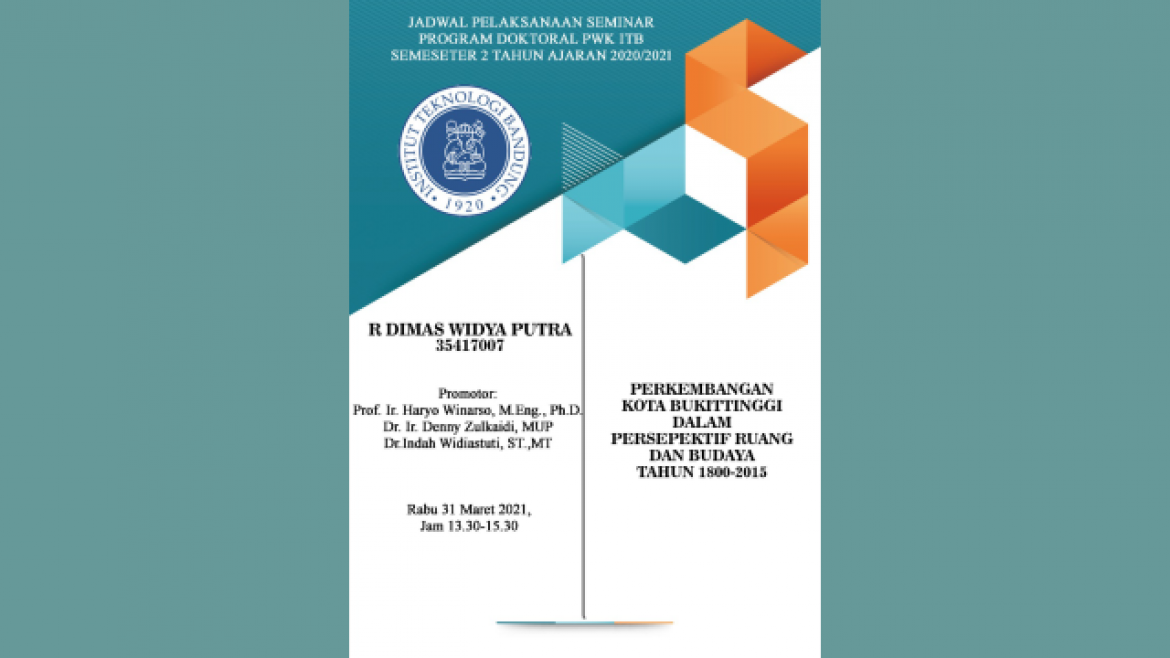 Perkembangan Bukittinggi dalam Persepektif Ruang dan Budaya tahun 1800 – 2015