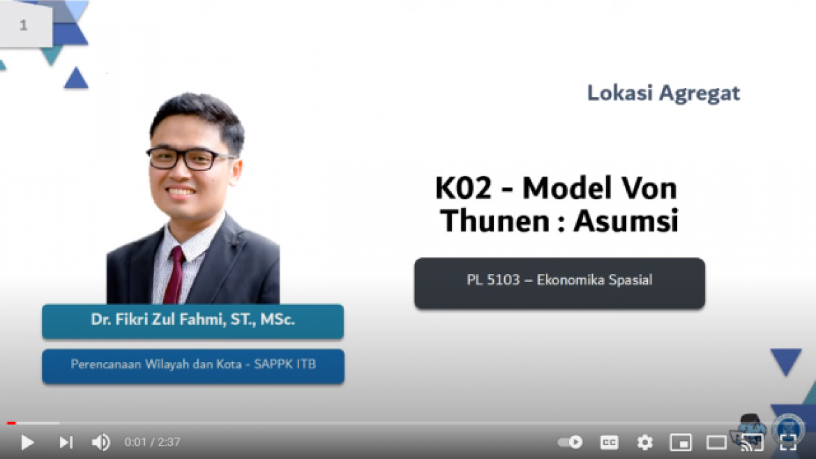 PL 5103 Ekonomika Spasial – Modul 4 – Segmen 2