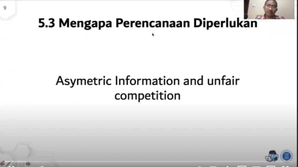 PL 6107 Teori Perencanaan Lanjut – Modul 2.3 (Asymetric Information and unfair competition)