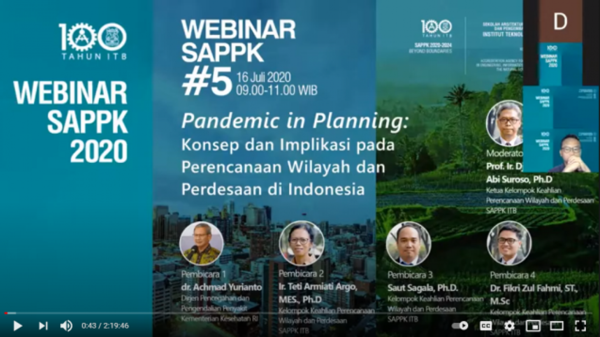 Webinar SAPPK 2020 #5: Pandemic in Planning.