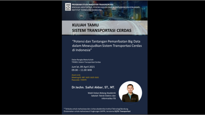 Kuliah Tamu Sistim Transportasi Cerdas