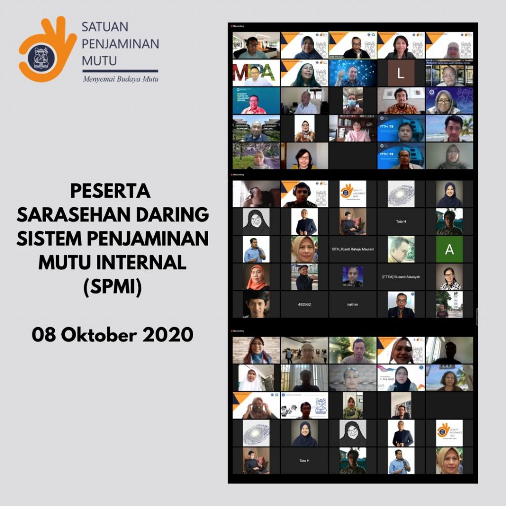 Sarasehan Daring Sistem Penjaminan Mutu Internal (SPMI)